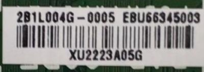 MAN PARA SMART TV LG 4K RESOLUCION (3840 x2160) / NUMERO DE PARTE EBU66345003 / EAX69462206 / 2B1L004G-0005 / XU2223A05G / PANEL C500TQG- VHKP1 / DISPLAY PT500GT02-5 VER.1.0 / MODELO 50NANO75UPA  - Imagen 2